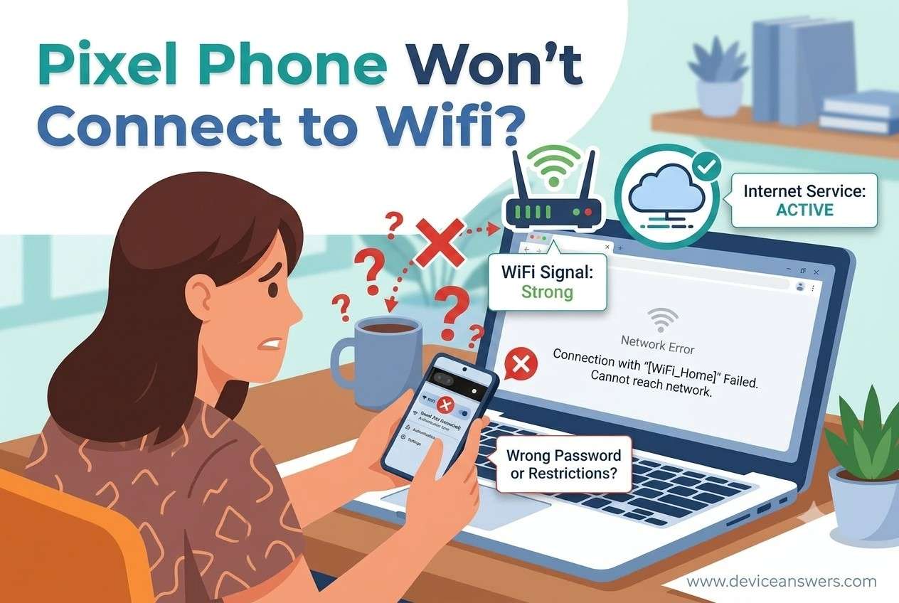 pixel phone not connecting to wifi