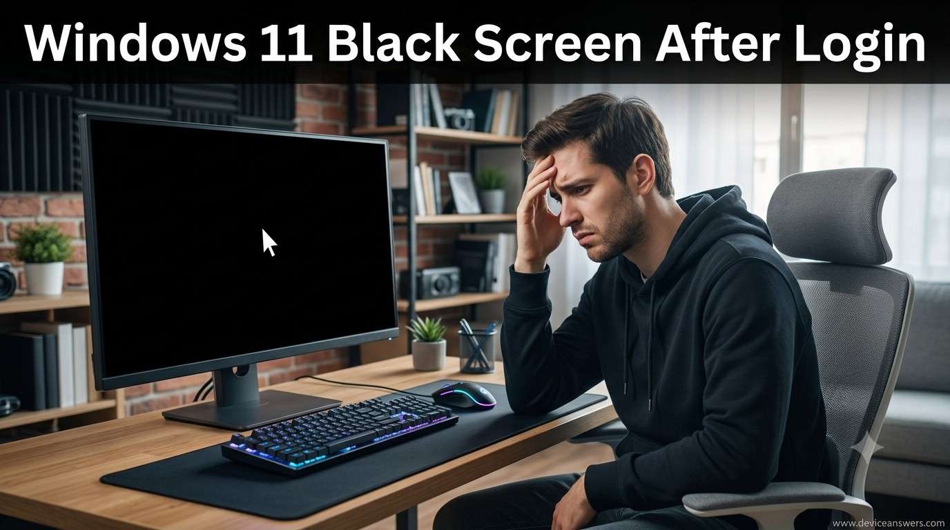 windows 11 black screen after login